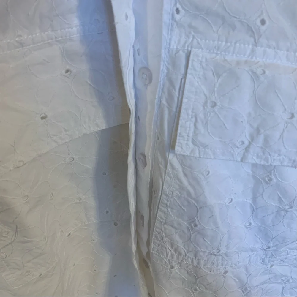 NWT Zara Eyelet Cutwork Embroidery Romper in White, Size M - Picture 8 of 14